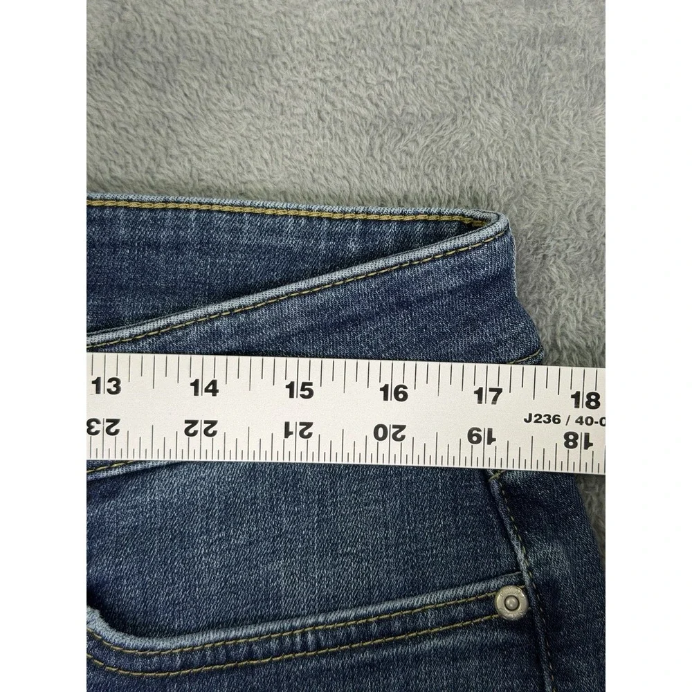 NYDJ Jeans Womens 12 Blue Medium Wash Marilyn Straight‎ High Rise Lift Tuck